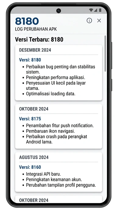 Riwayat Versi 8180 untuk Pengguna Android