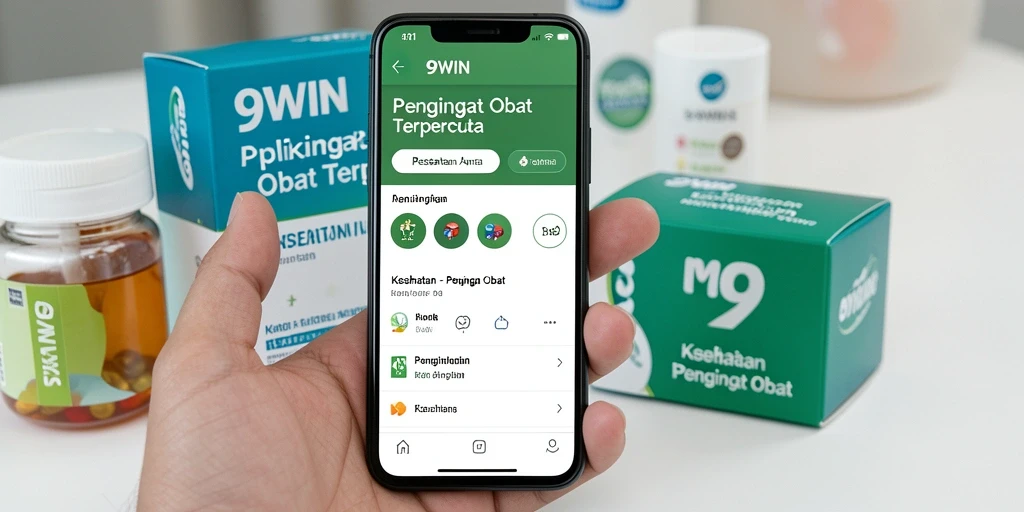 Tampilan antarmuka 9WIN yang ramah pengguna untuk pengingat obat.