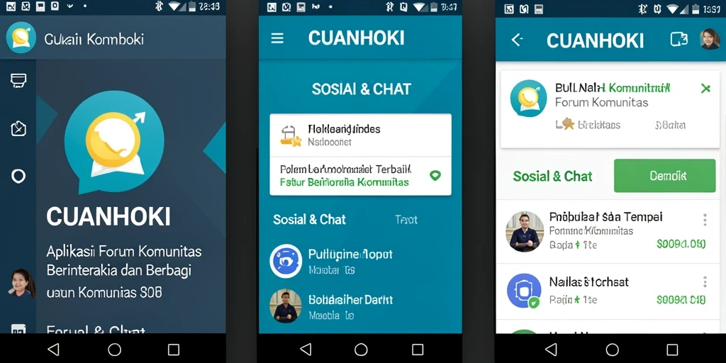 Tampilan antarmuka utama aplikasi CUANHOKI yang menampilkan forum komunitas.