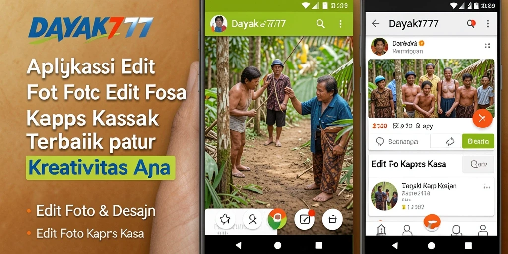 Tampilan antarmuka dan fungsi utama dari DAYAK777 untuk Edit Foto Kertas Kaca.