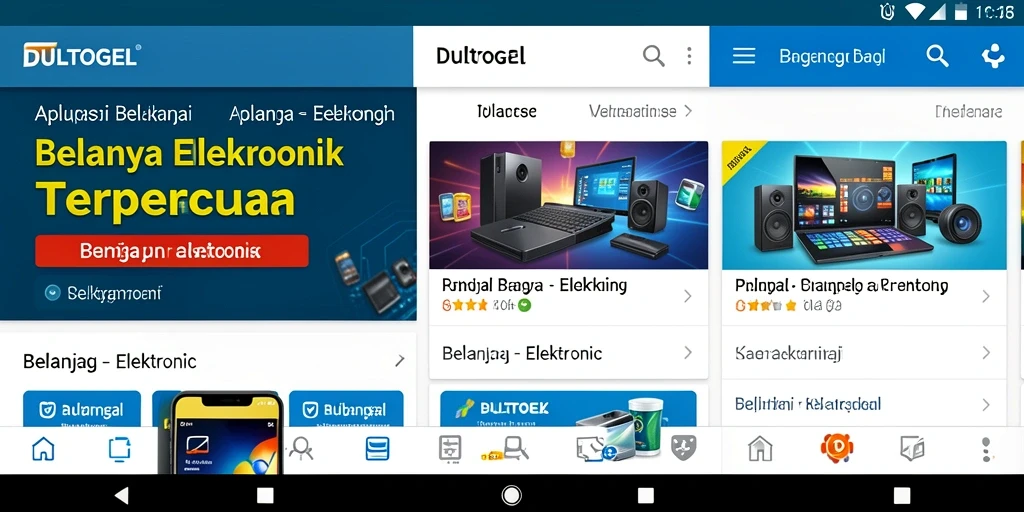 Tampilan antarmuka aplikasi DULTOGEL yang bersih dan modern.