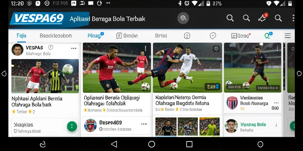 Tampilan antarmuka aplikasi VESPA69 yang menarik dan informatif.